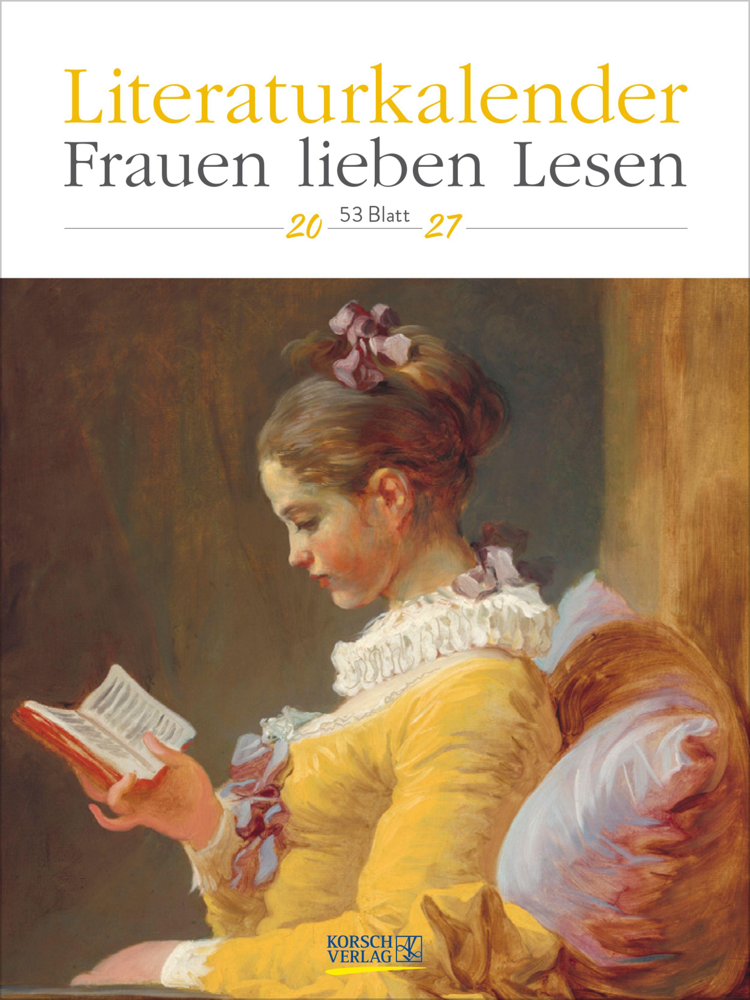 Vorderes Coverbild Literaturkalender Frauen lieben Lesen 2027