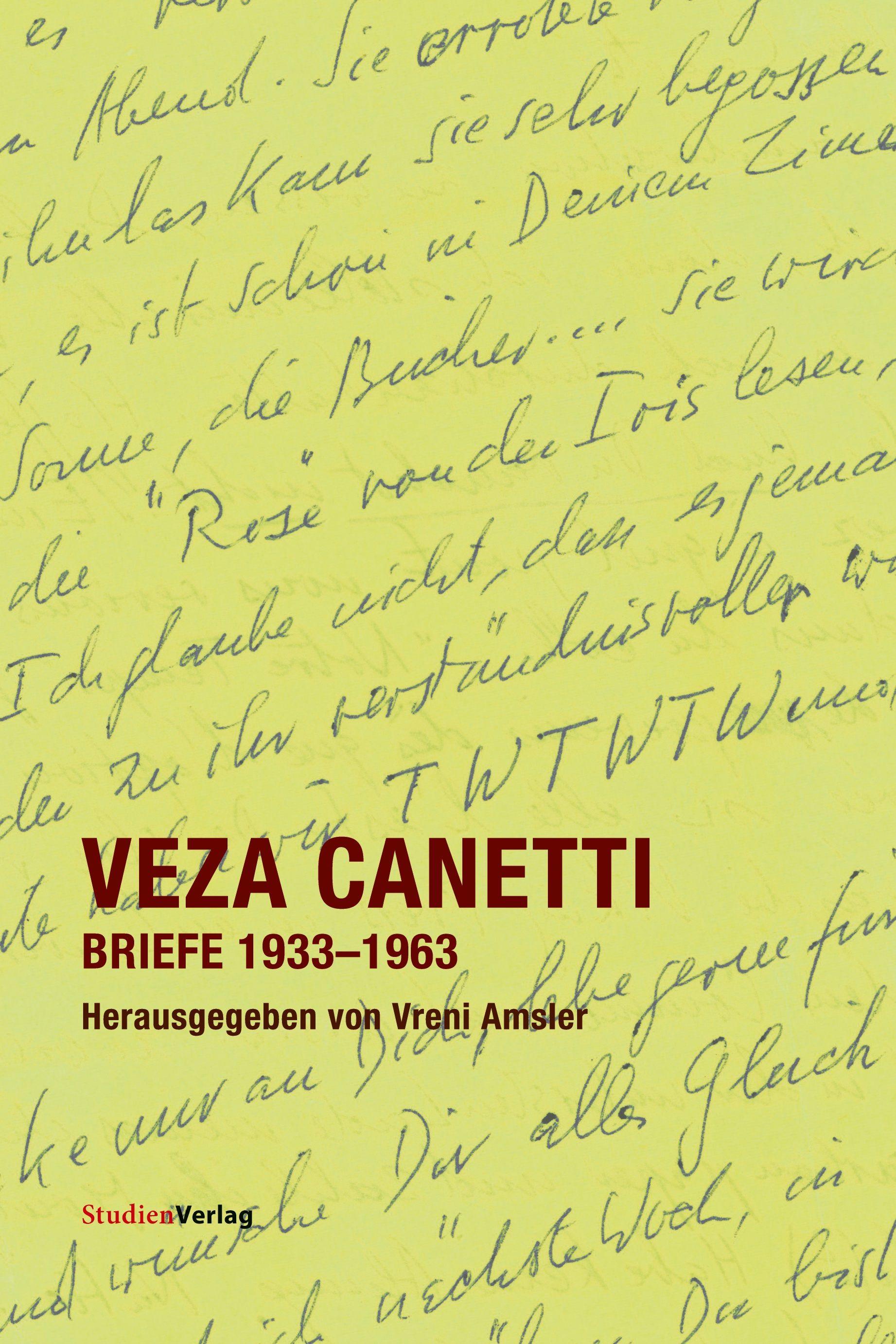 Vorderes Coverbild Veza Canetti. Briefe 1933-1963