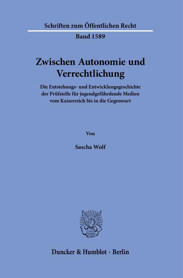 Vorderes Coverbild Zwischen Autonomie und Verrechtlichung