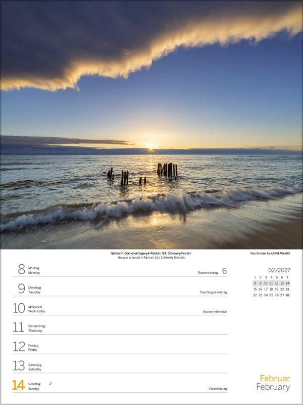 Beispielinhalt (Bild) Nord- und Ostsee Wochenkalender 2027