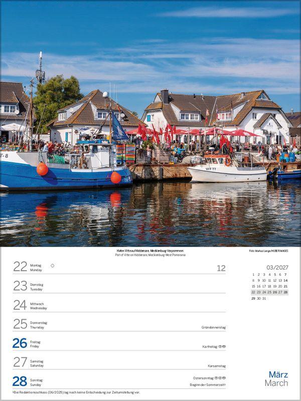 Beispielinhalt (Bild) Nord- und Ostsee Wochenkalender 2027