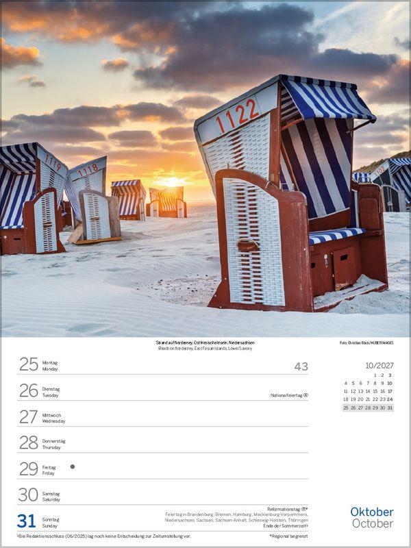 Beispielinhalt (Bild) Nord- und Ostsee Wochenkalender 2027