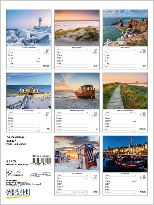 Beispielinhalt (Bild) Nord- und Ostsee Wochenkalender 2027