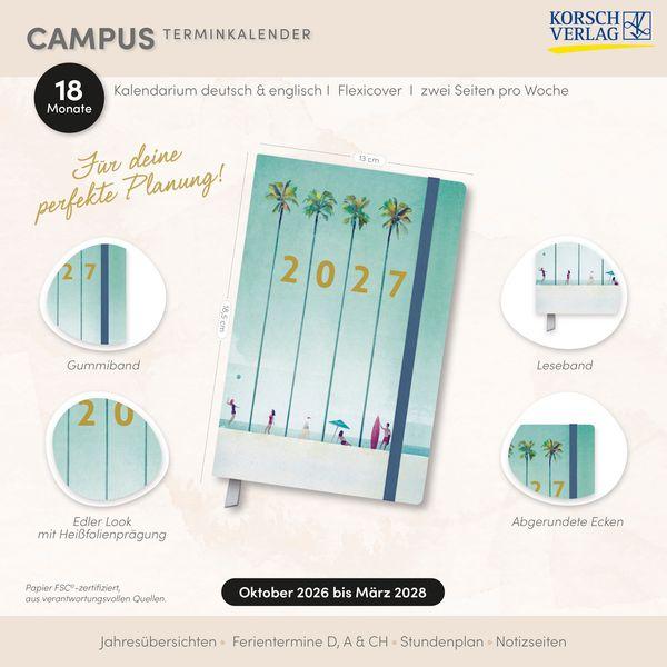 Beispielinhalt (Bild) Terminkalender Campus Palmen 18 Monate 2027/2028