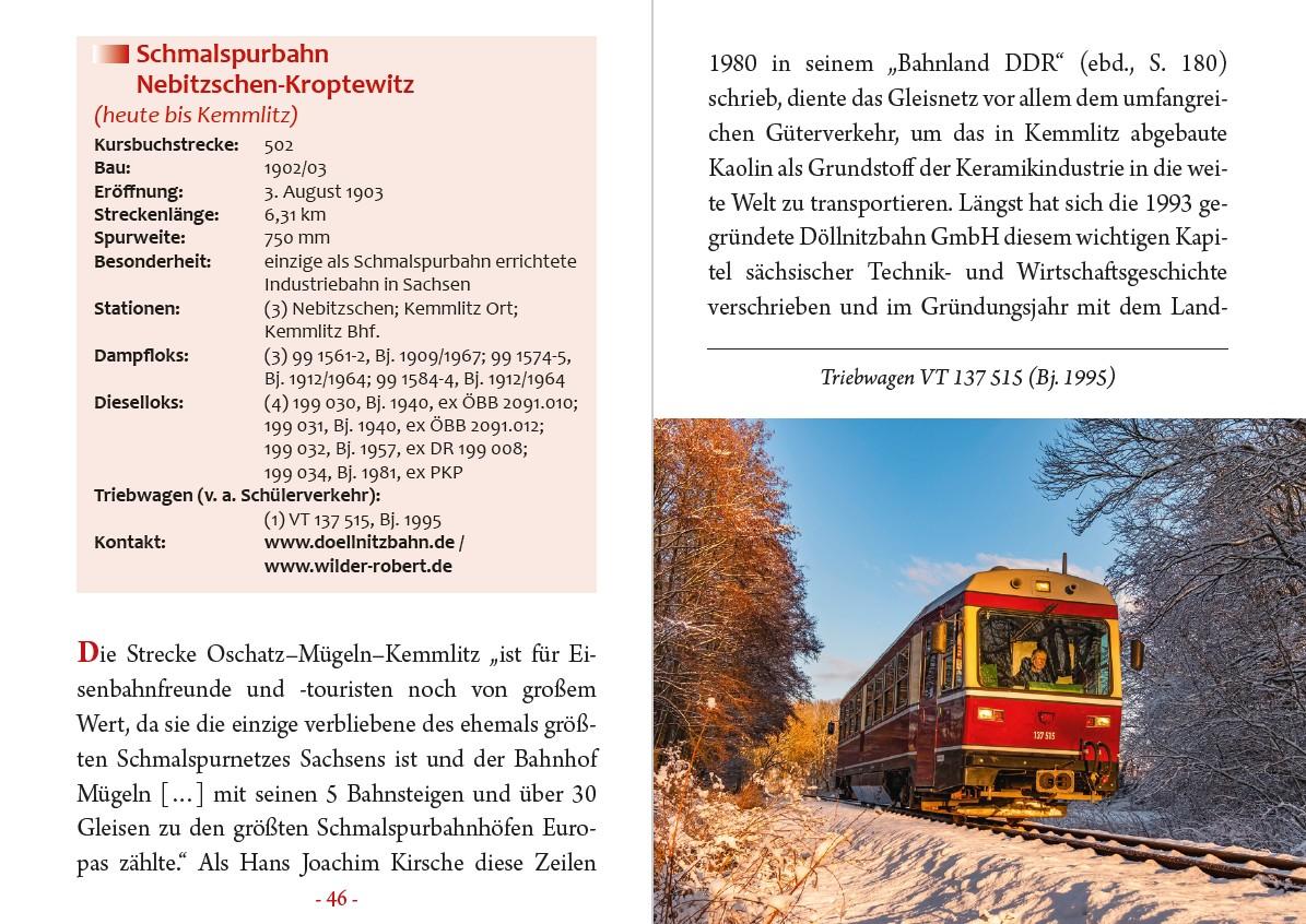 Beispielinhalt (Bild) Sächsische Schmalspurbahnen