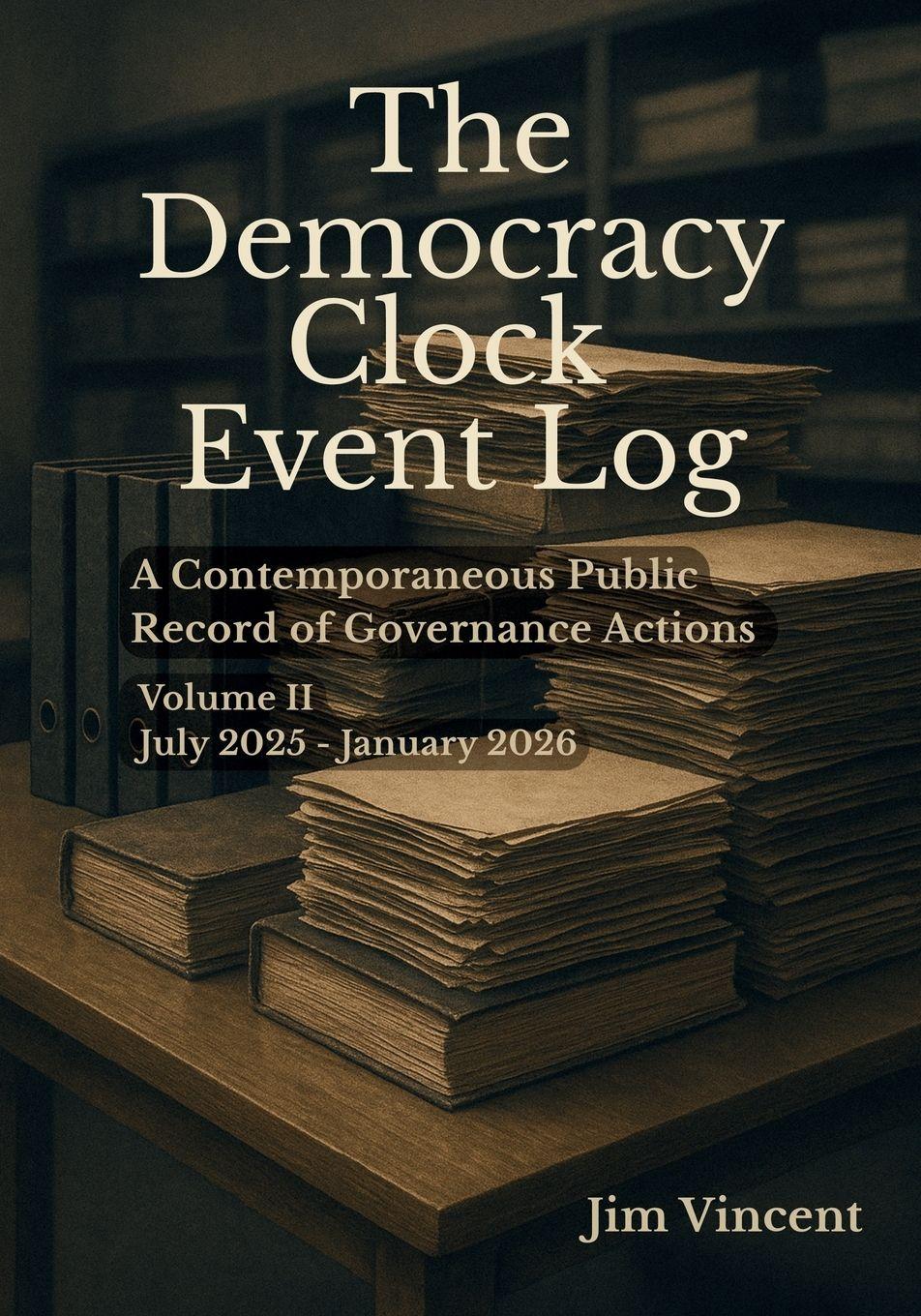 Vorderes Coverbild The Democracy Clock Event Log