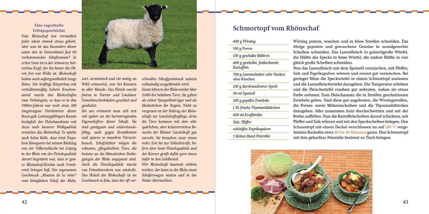 Beispielinhalt (Bild) Die besten Rezepte aus der Rhön