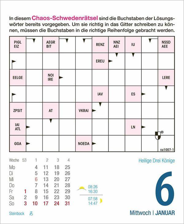 Beispielinhalt (Bild) Rästel für Renter 2027