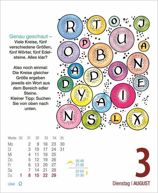 Beispielinhalt (Bild) Rästel für Renter 2027