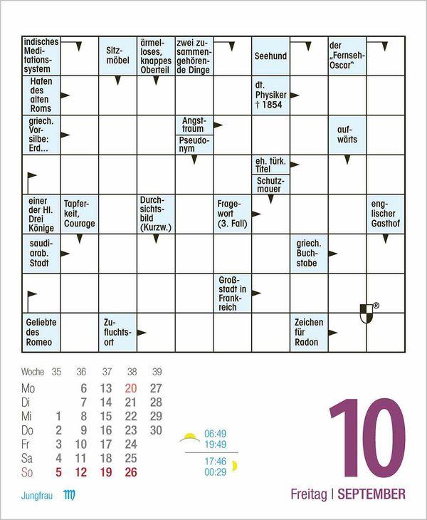Beispielinhalt (Bild) Rästel für Renter 2027