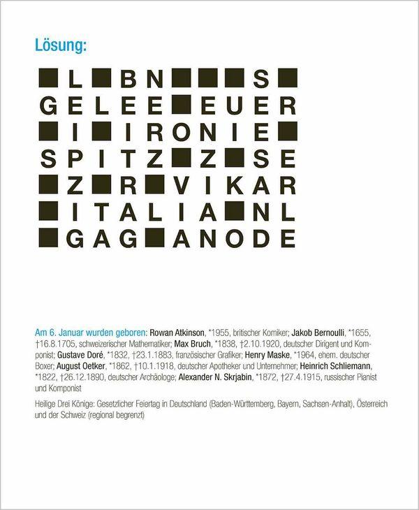 Beispielinhalt (Bild) Rästel für Renter 2027