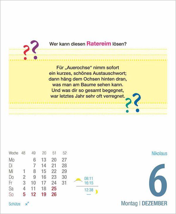 Beispielinhalt (Bild) Rästel für Renter 2027