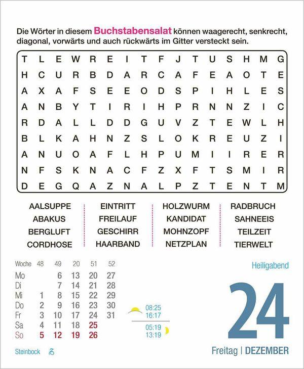 Beispielinhalt (Bild) Rästel für Renter 2027