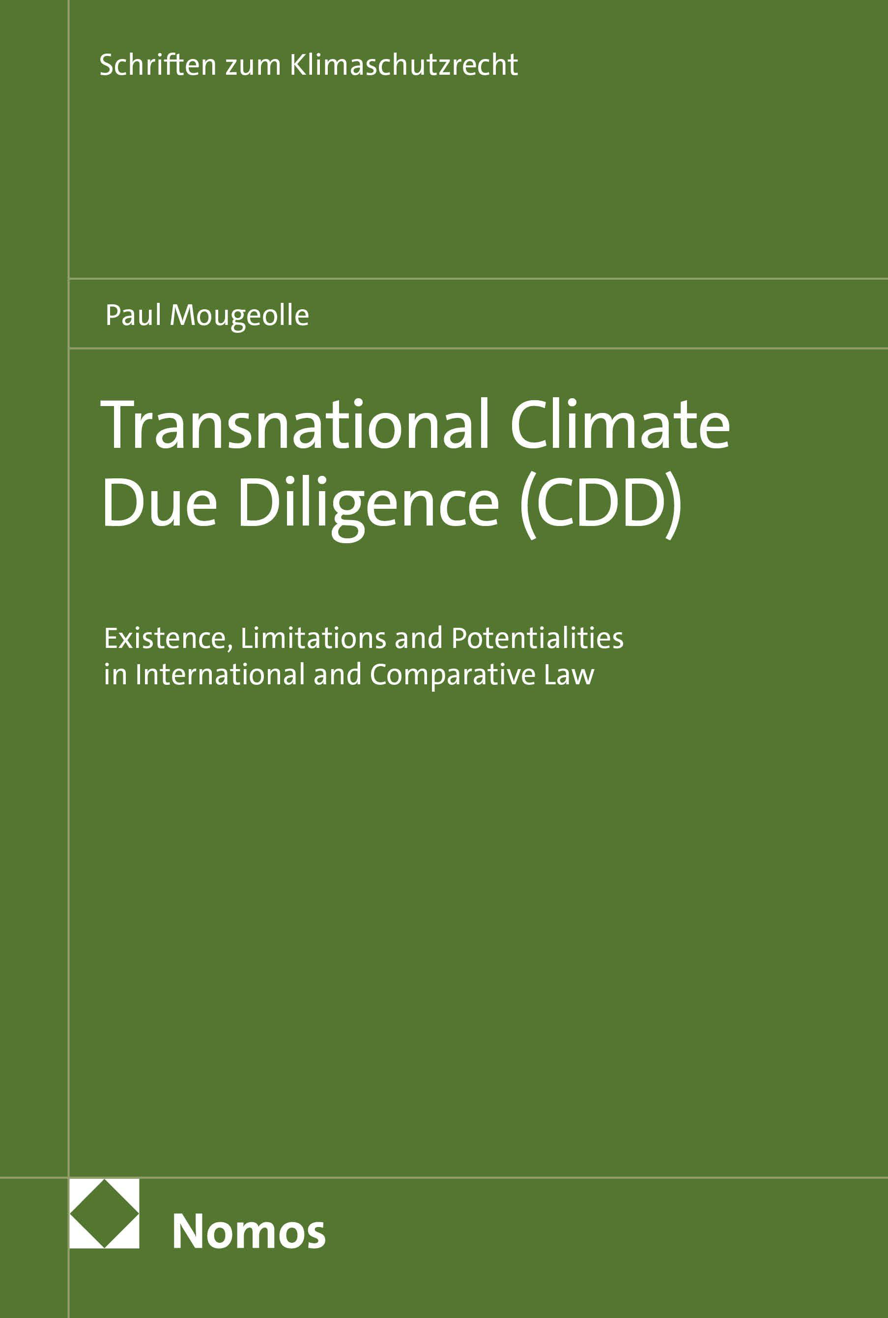 Vorderes Coverbild Transnational Climate Due Diligence (CDD)