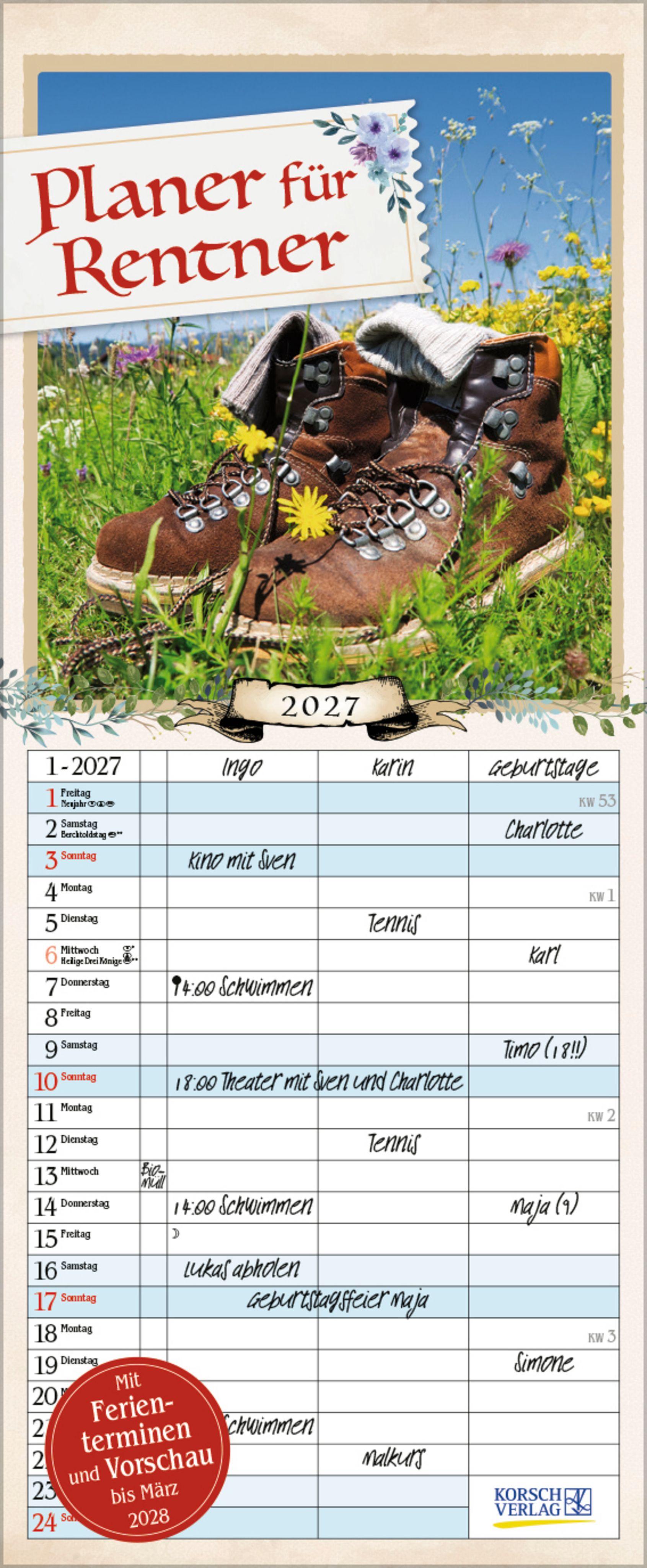 Vorderes Coverbild Planer für Rentner 2027