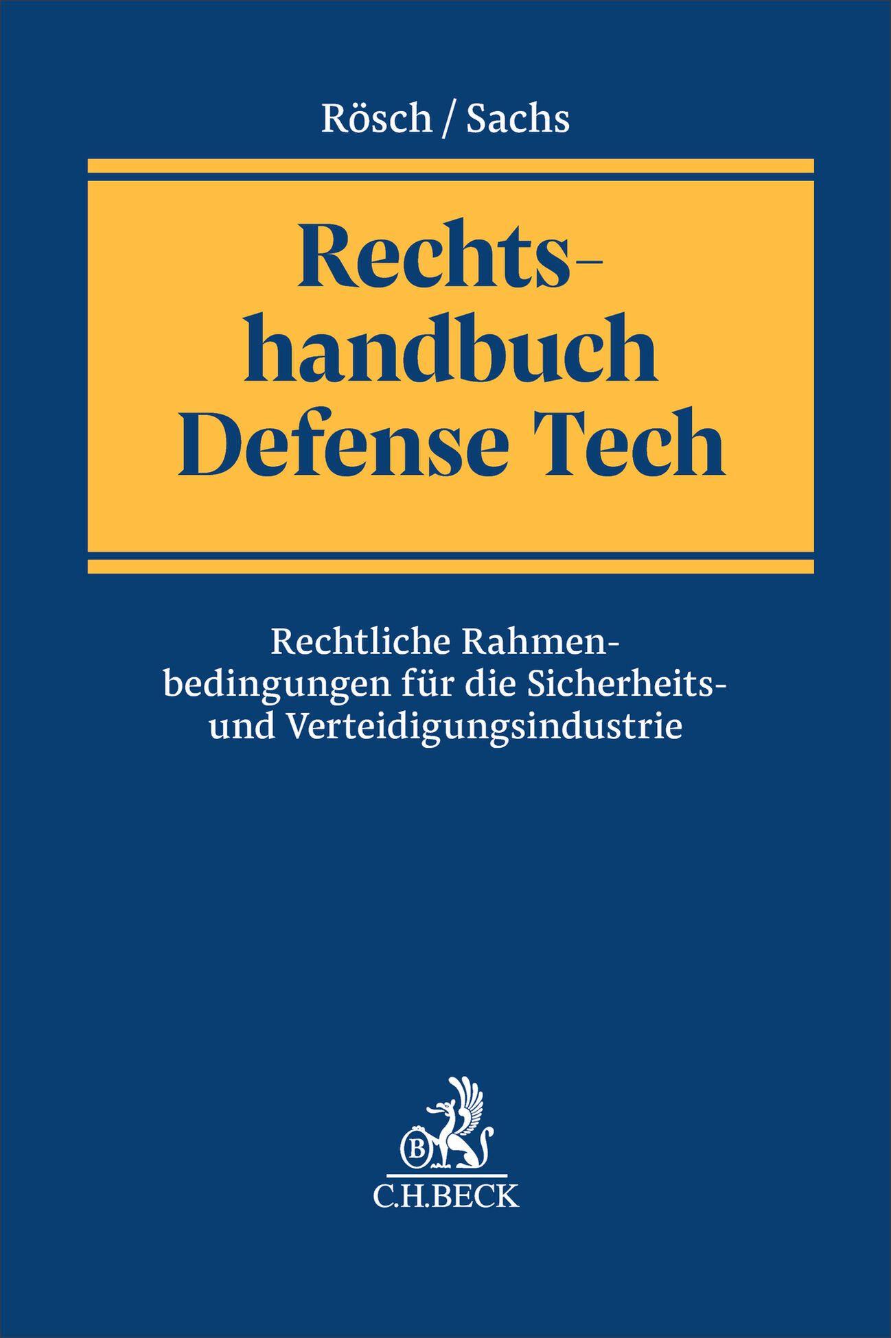 Vorderes Coverbild Rechtshandbuch Defense Tech