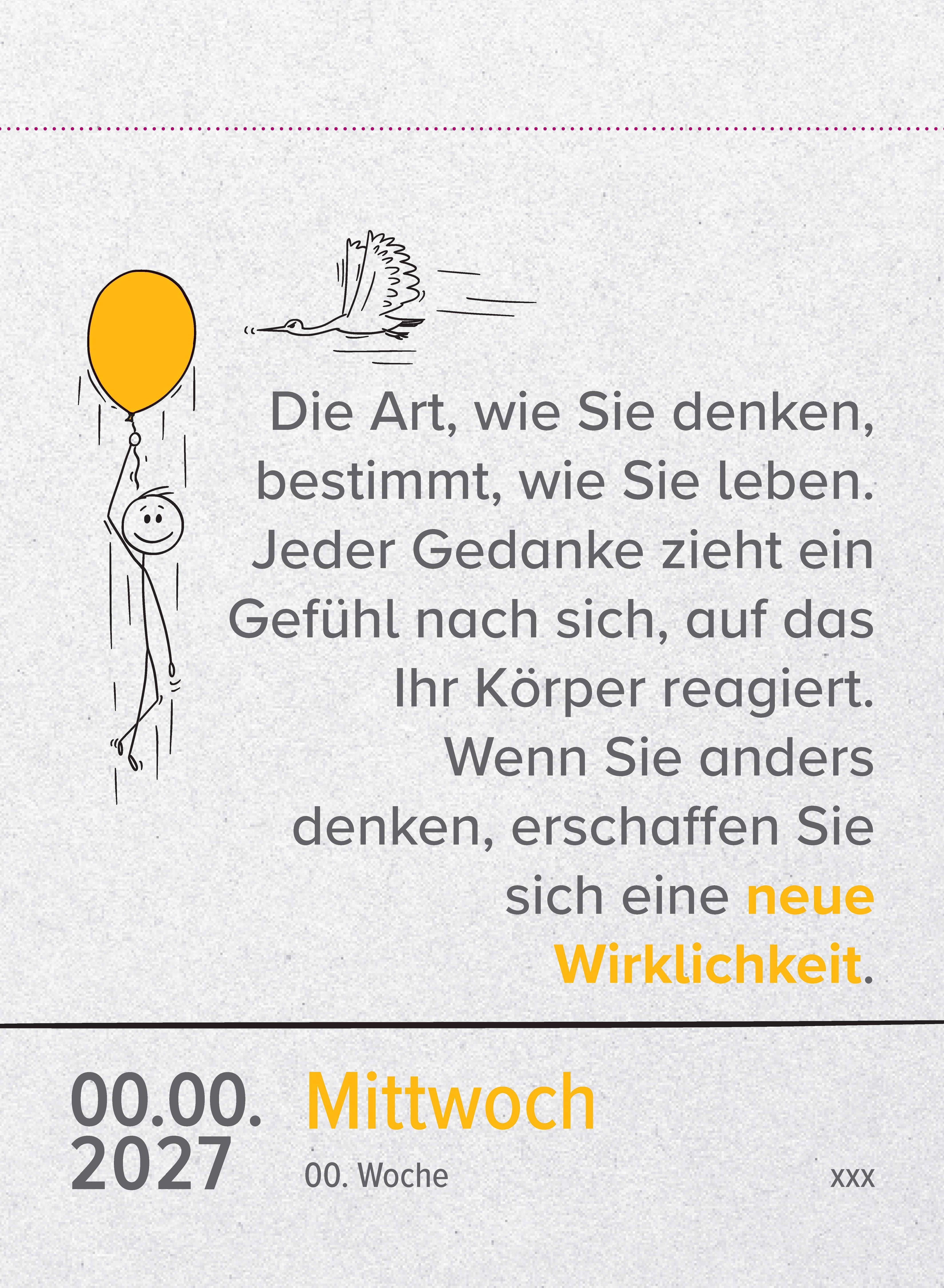 Beispielinhalt (Bild) Dieser Kalender verändert dein Leben für immer 2027