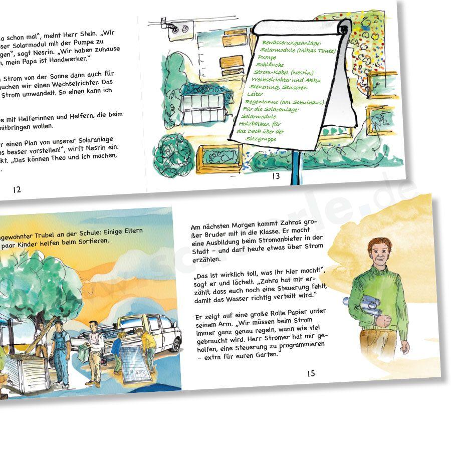 Beispielinhalt (Bild) Wie Juli und Nesrin den Schulgarten retten