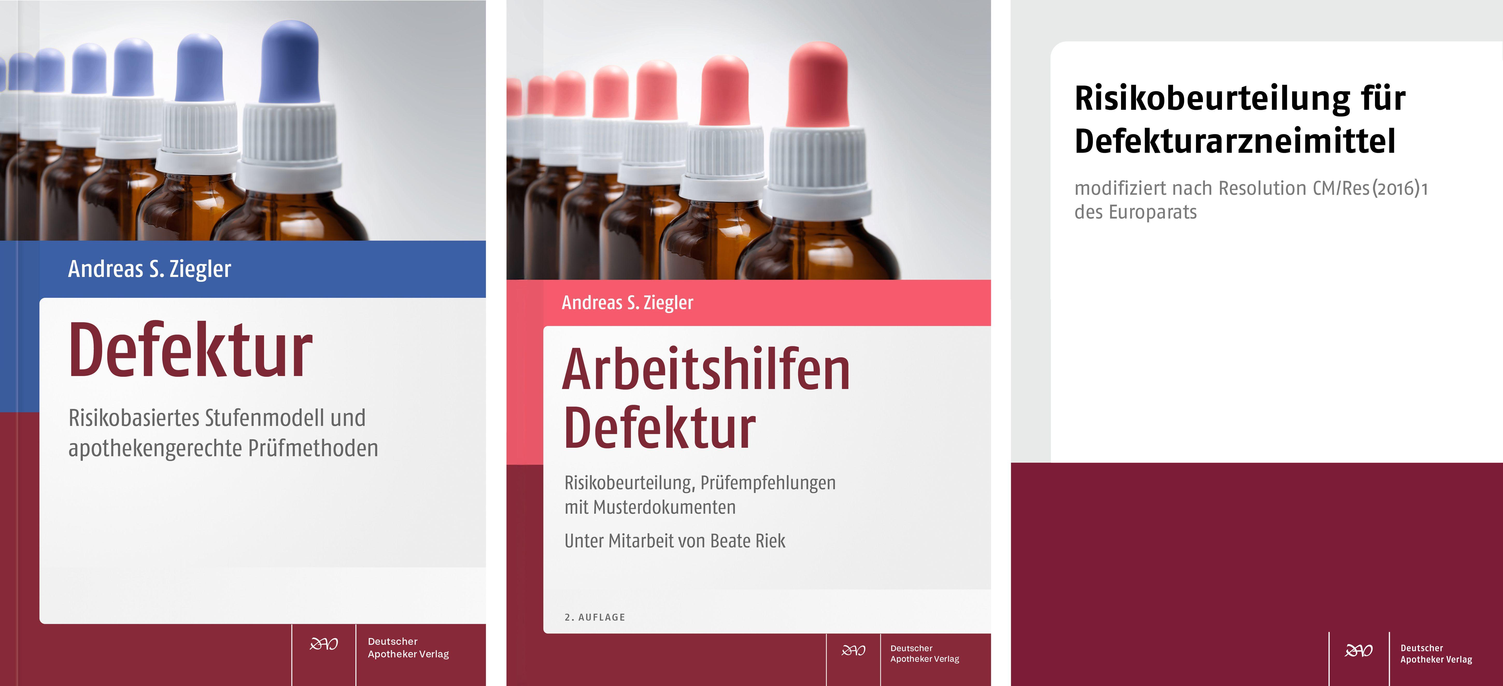 Vorderes Coverbild Defektur und Arbeitshilfen Defektur mit Risikobeurteilungs-Block