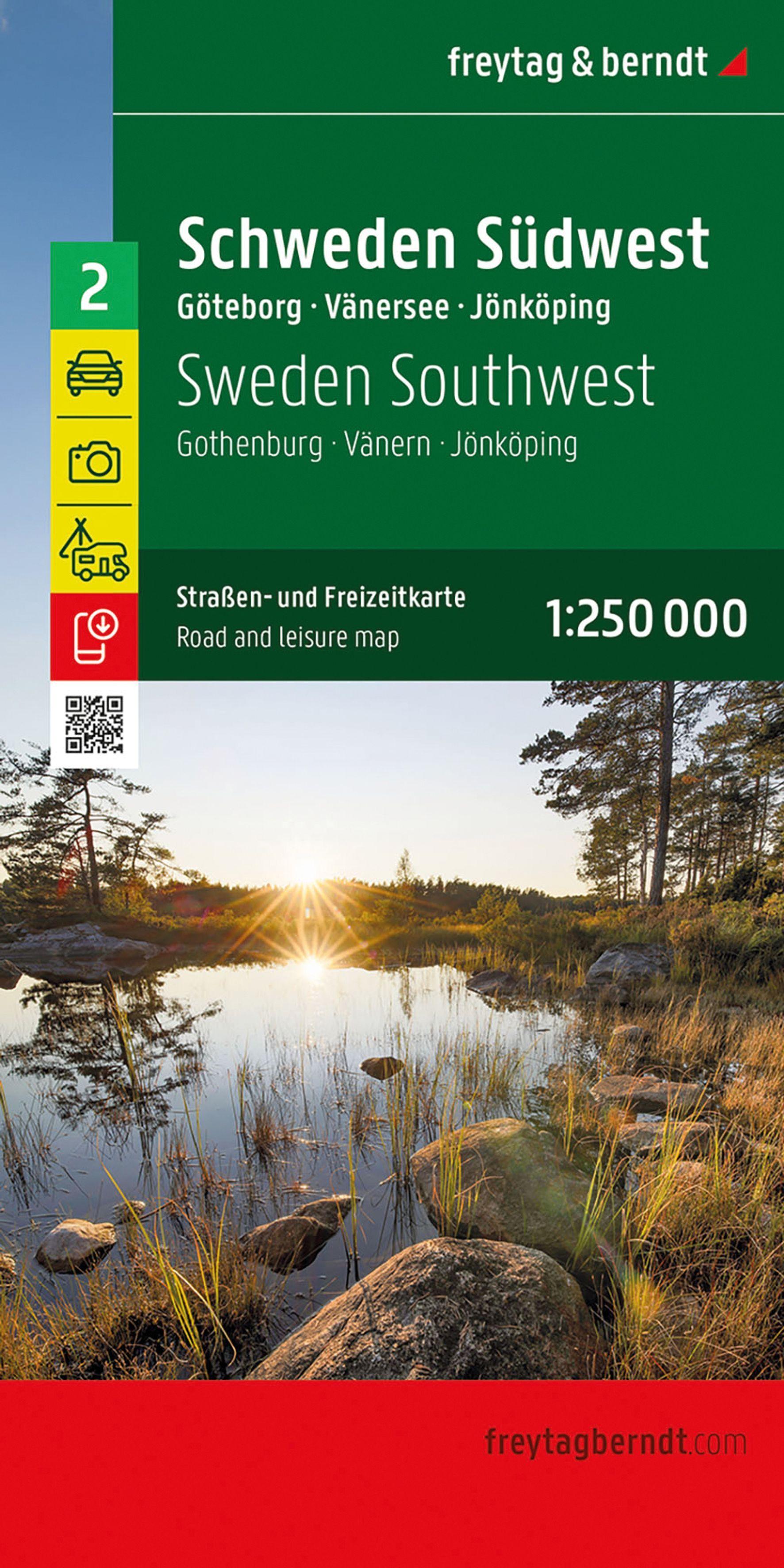Vorderes Coverbild freytag & berndt Straßenkarte Schweden Südwest 1:250.000