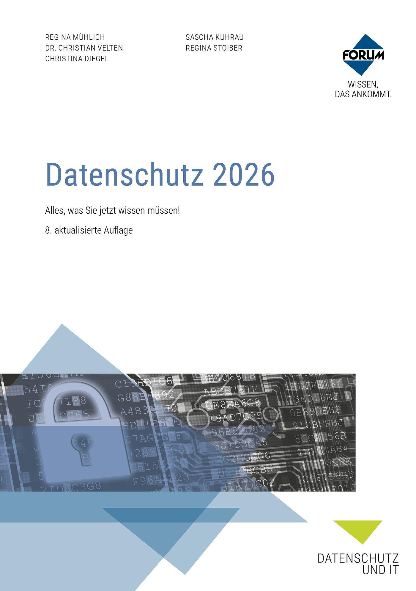 Vorderes Coverbild Datenschutz 2026. Premium-Ausgabe: Buch und E-Book (PDF+EPUB) + digitale Arbeitshilfen