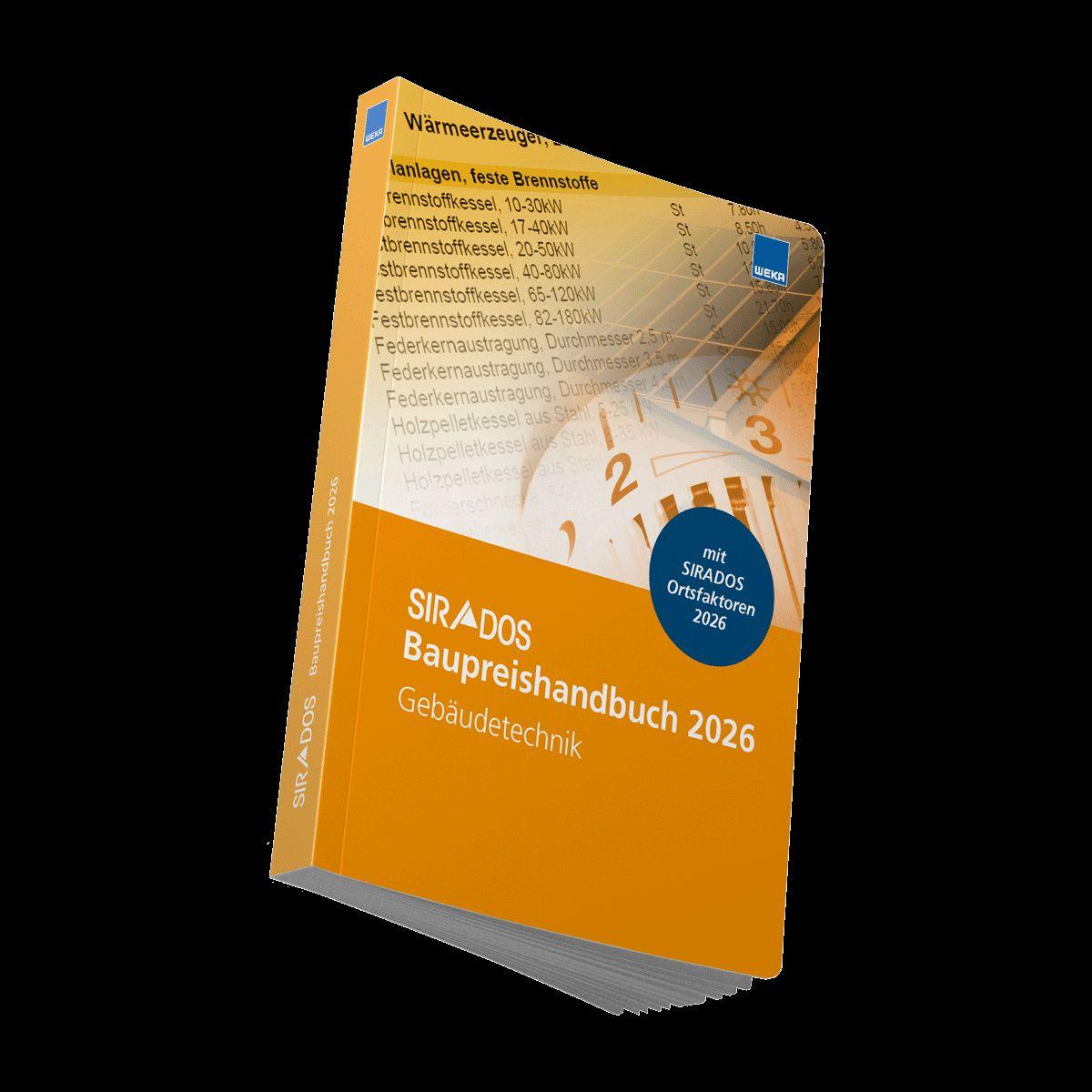 Vorderes Coverbild SIRADOS Baupreishandbuch Gebäudetechnik 2026