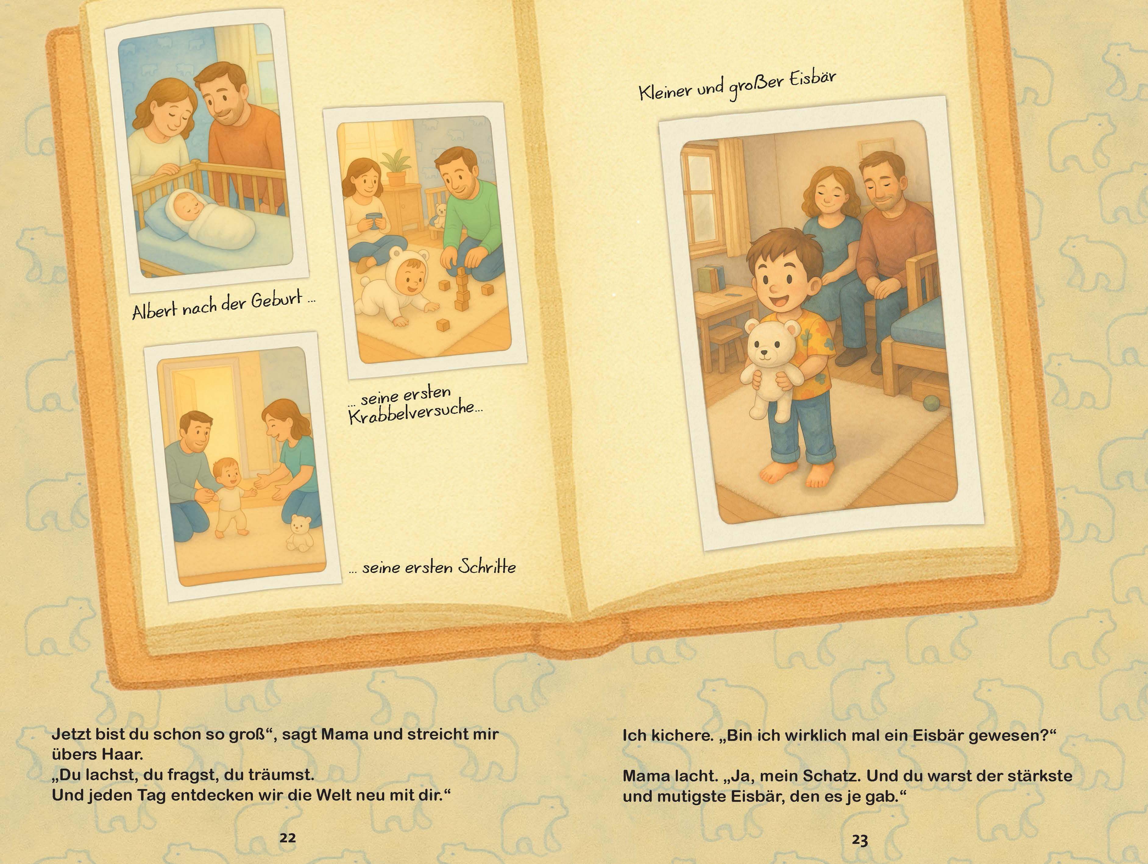 Beispielinhalt (Bild) Mama sagt, ich war ein Eisbär
