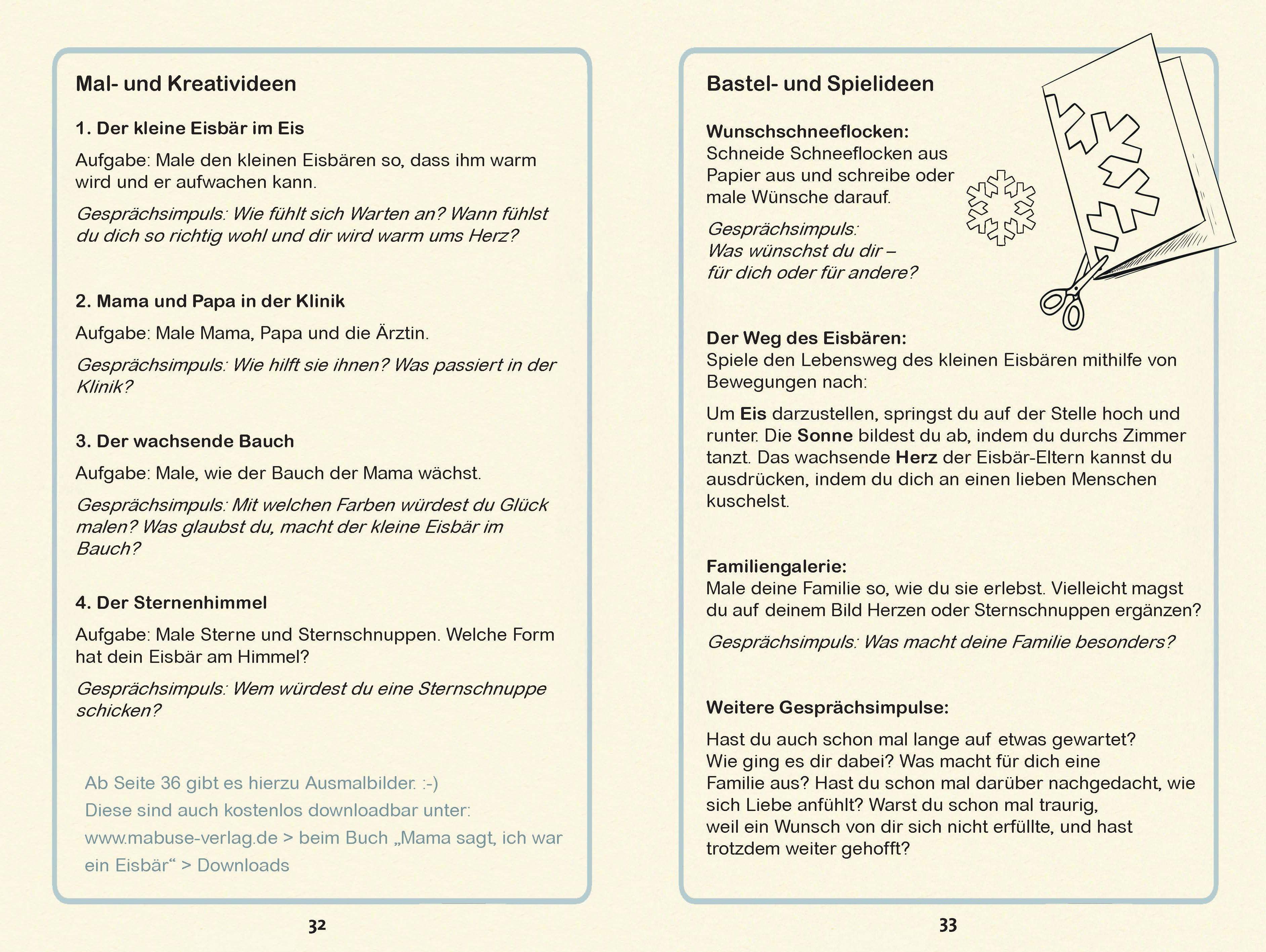 Beispielinhalt (Bild) Mama sagt, ich war ein Eisbär