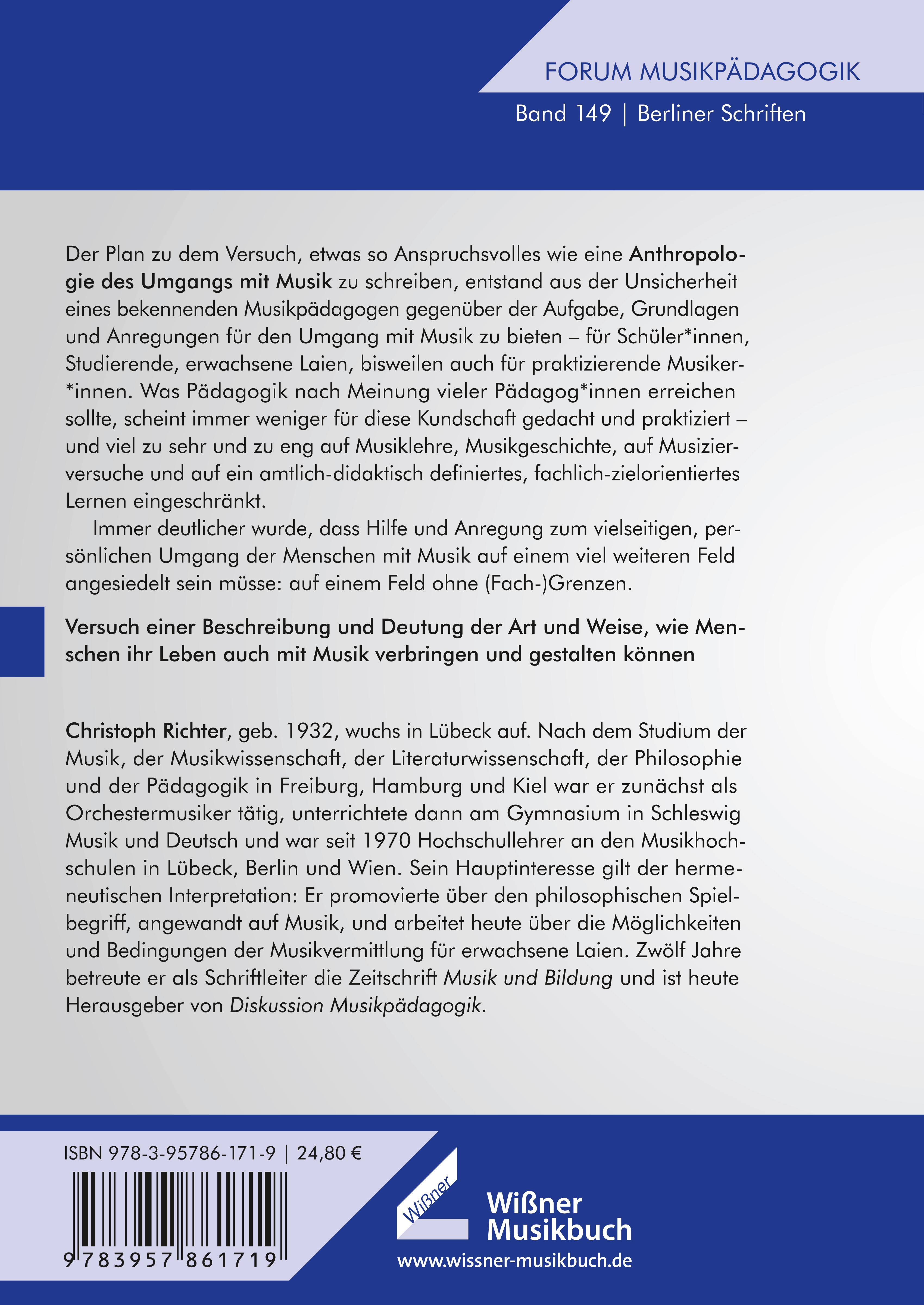 Rückseitencover Musik - ein Lebensmittel