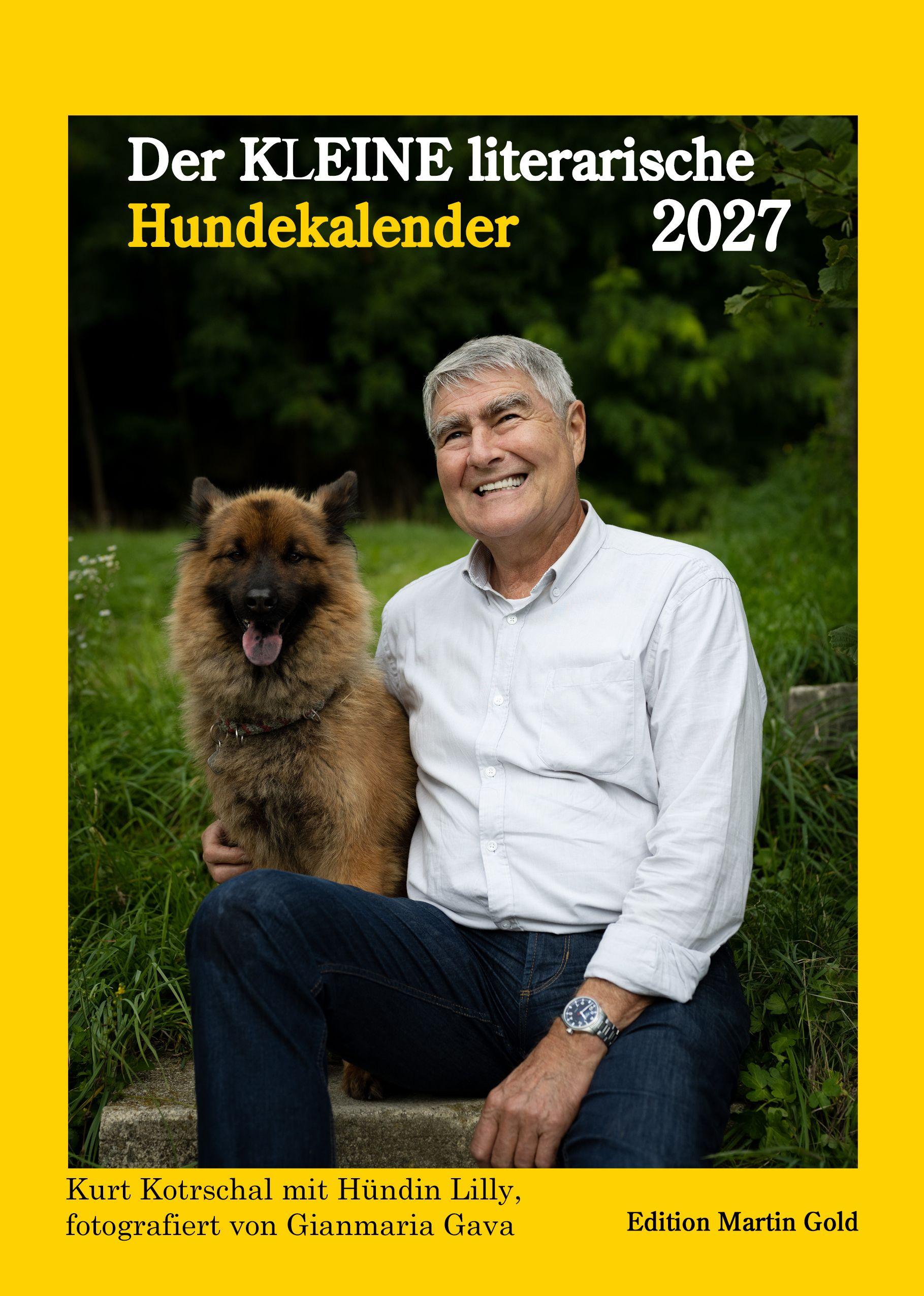 Vorderes Coverbild Der KLEINE literarische Hundekalender 2027