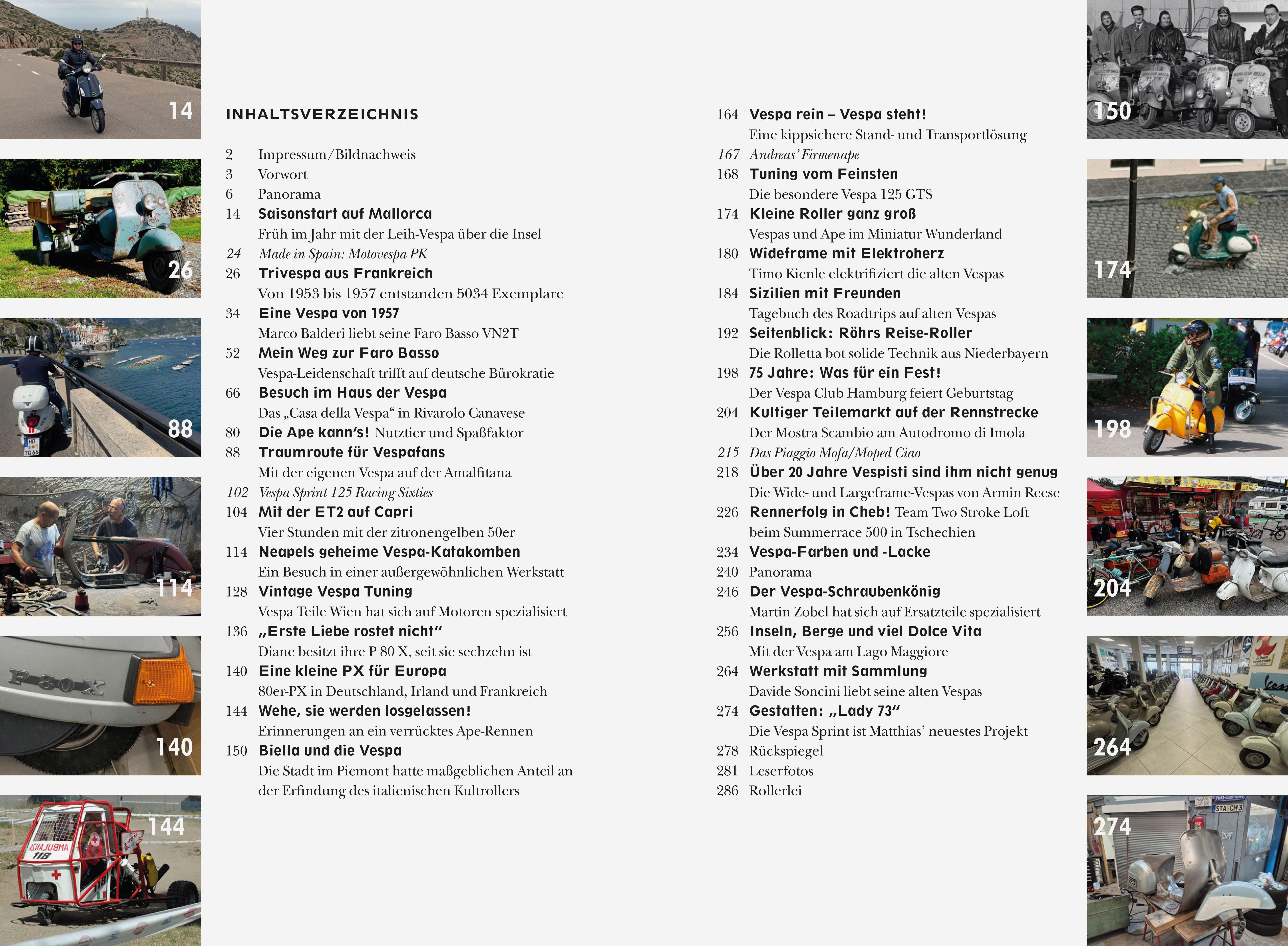 Beispielinhalt (Bild) VESCOO Jahrbuch für Vespa-Fans und Ape-Freunde