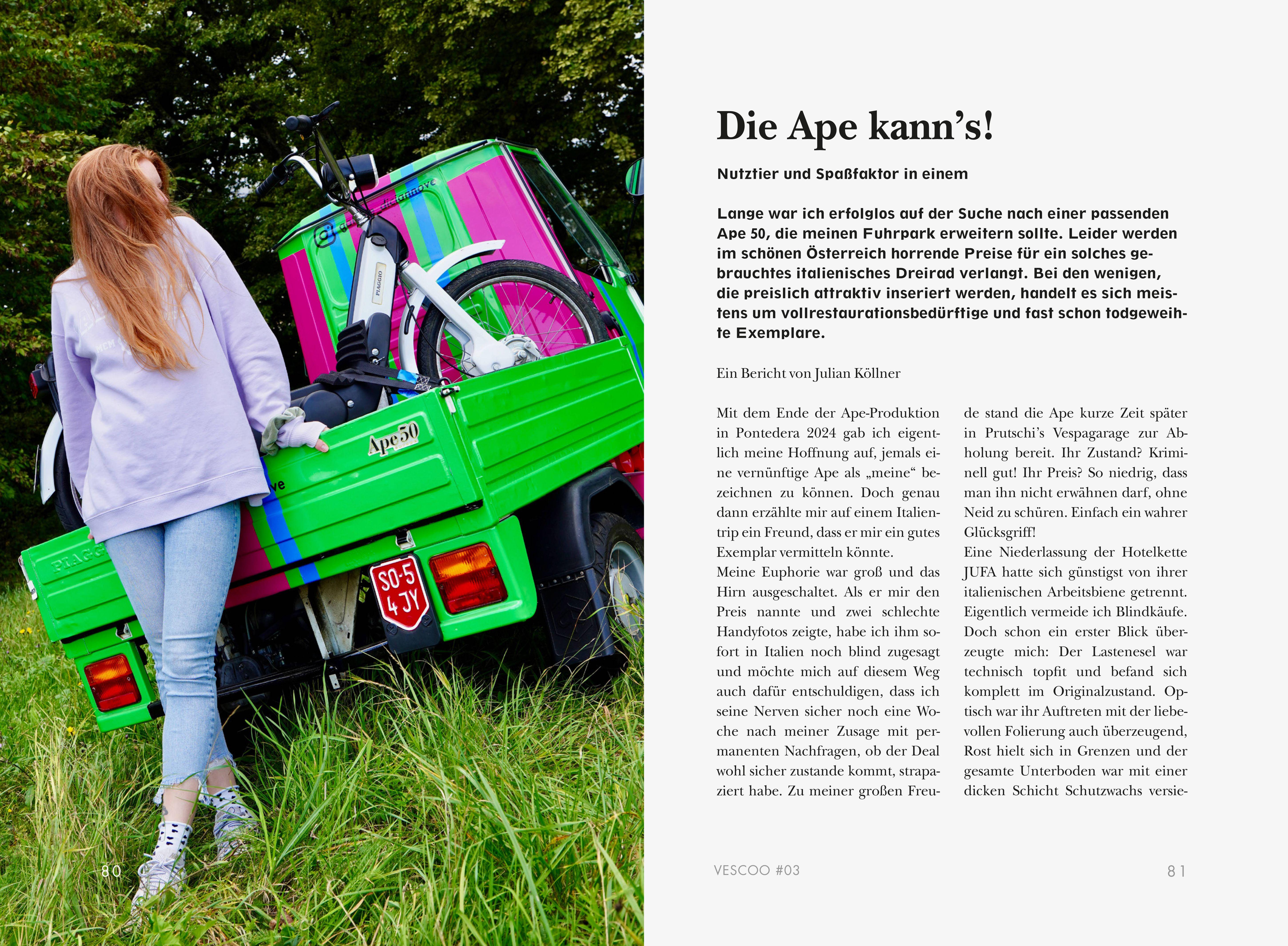 Beispielinhalt (Bild) VESCOO Jahrbuch für Vespa-Fans und Ape-Freunde