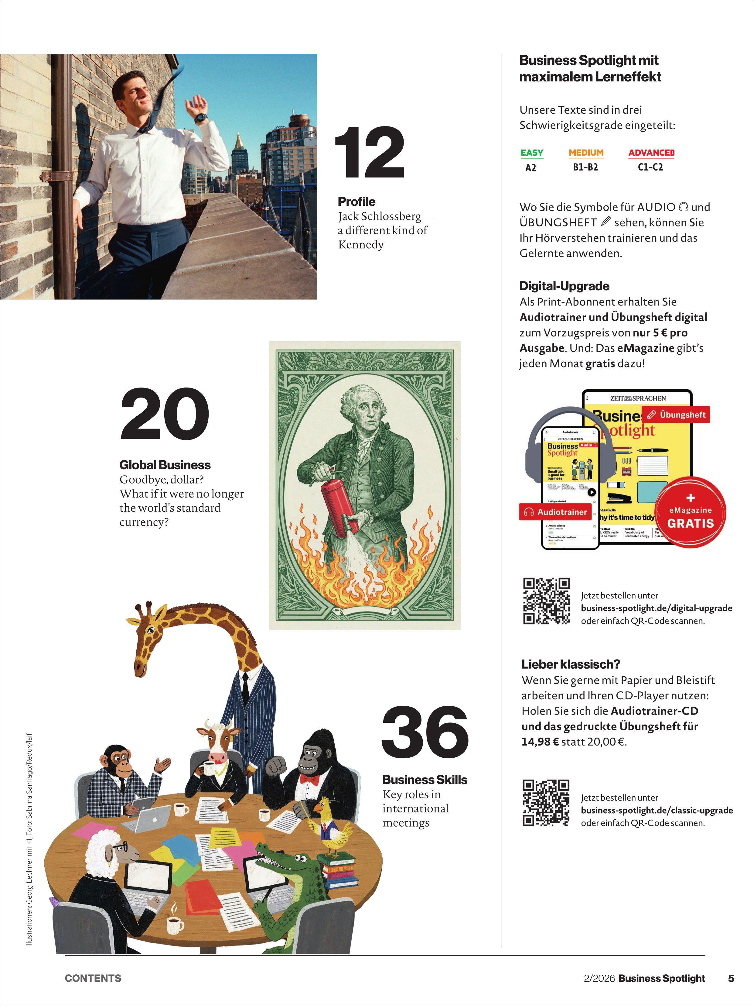 Beispielinhalt (Bild) Business Spotlight Magazin 2/26