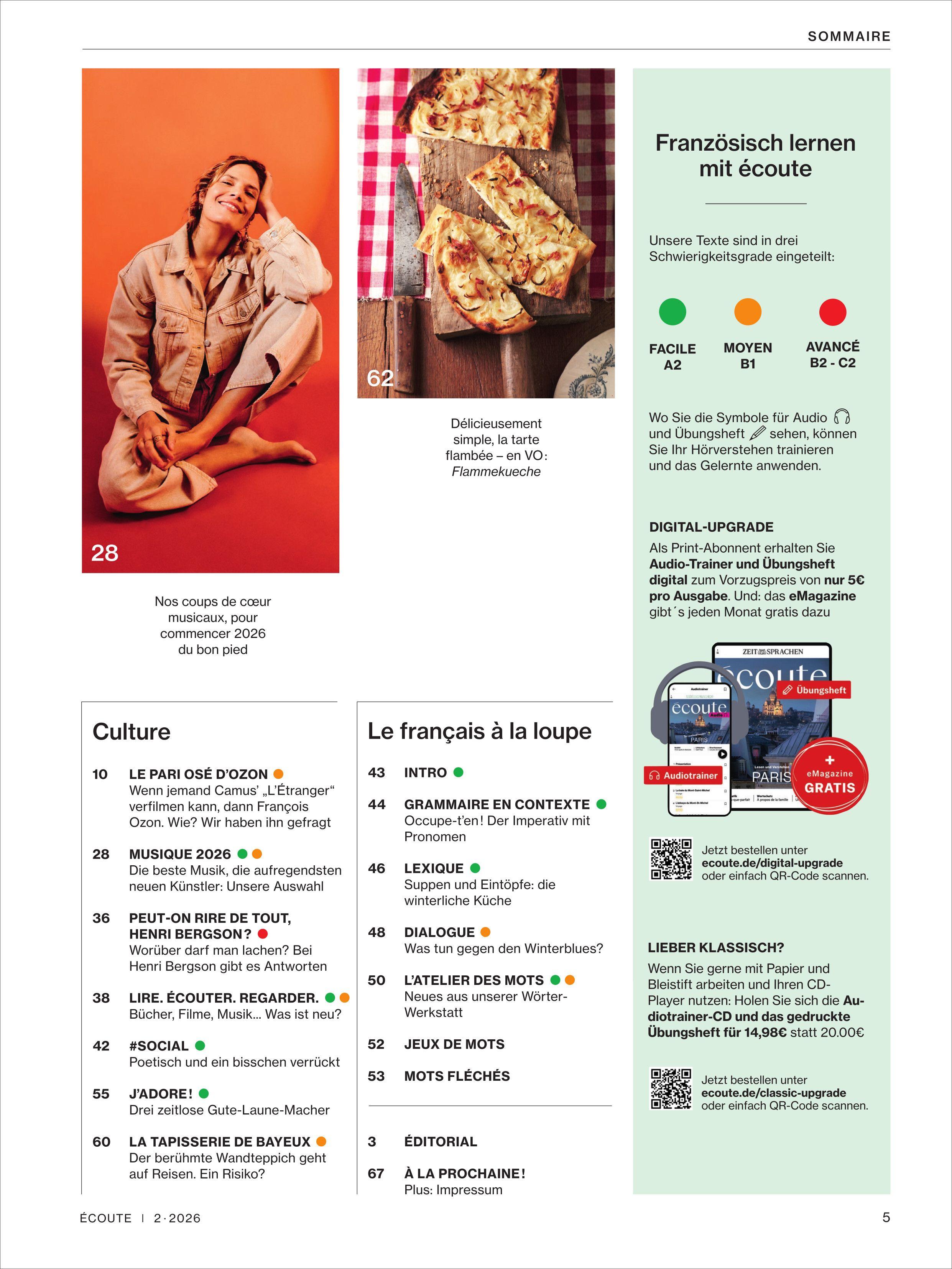 Beispielinhalt (Bild) Écoute Magazin 2/26