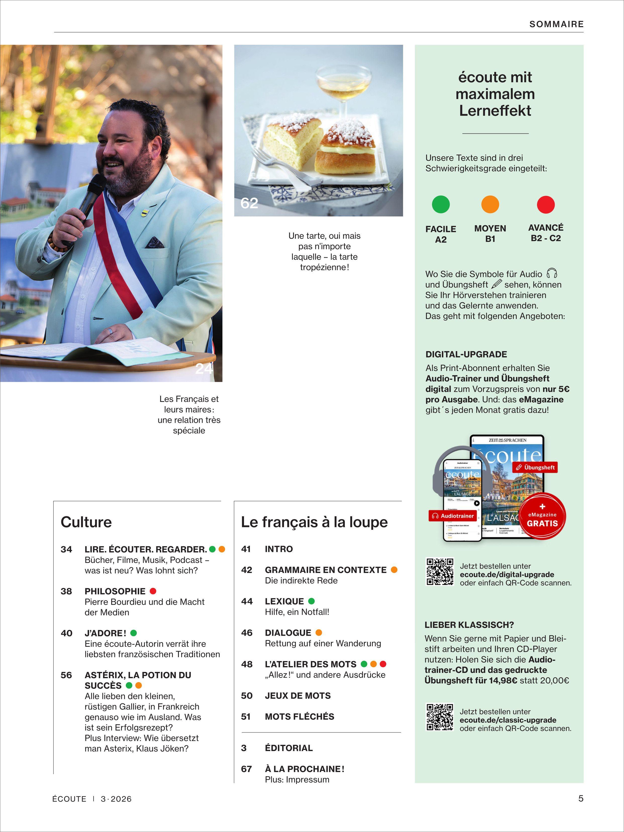 Beispielinhalt (Bild) Écoute Magazin 3/26
