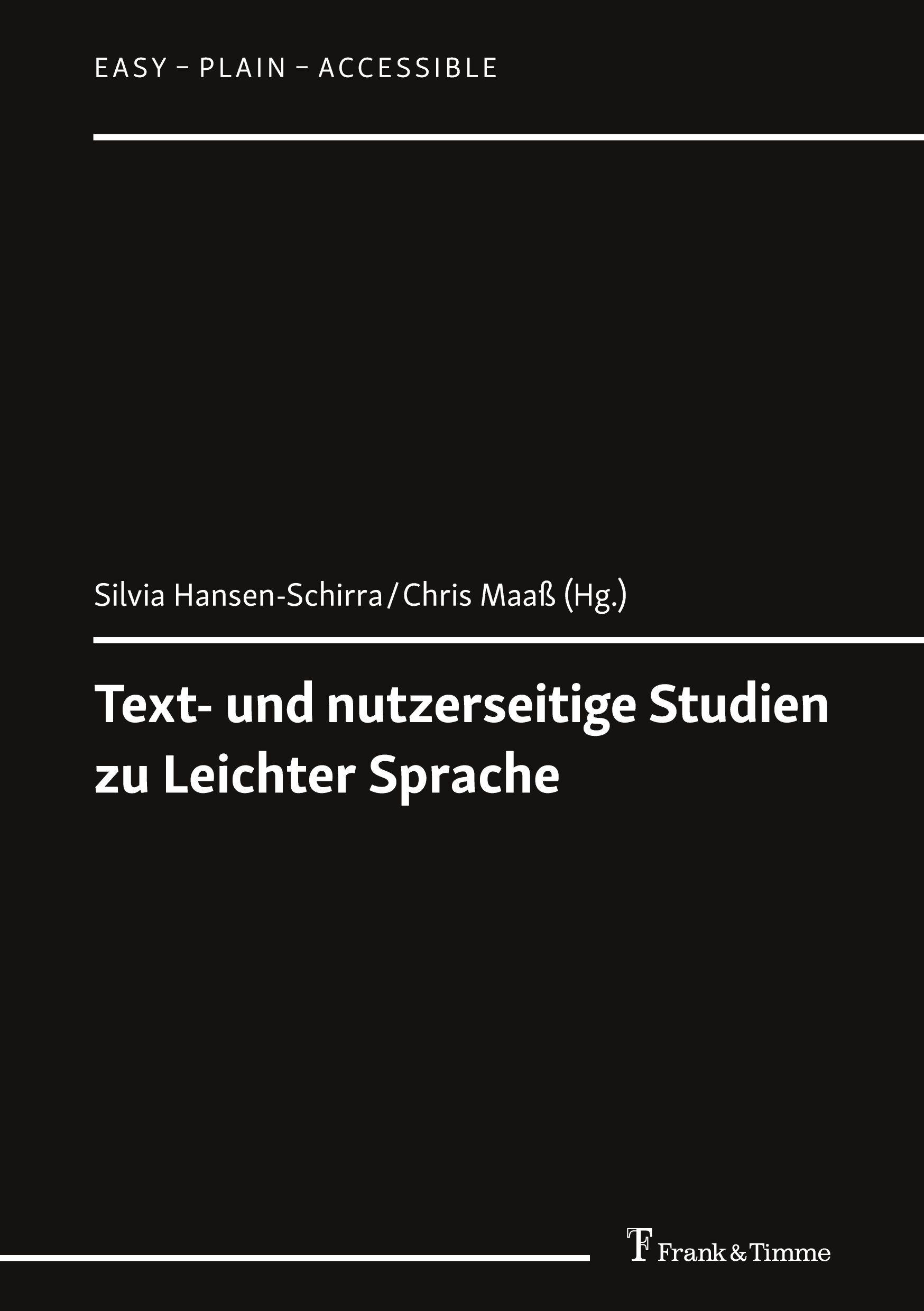 Vorderes Coverbild Text- und nutzerseitige Studien zu Leichter Sprache