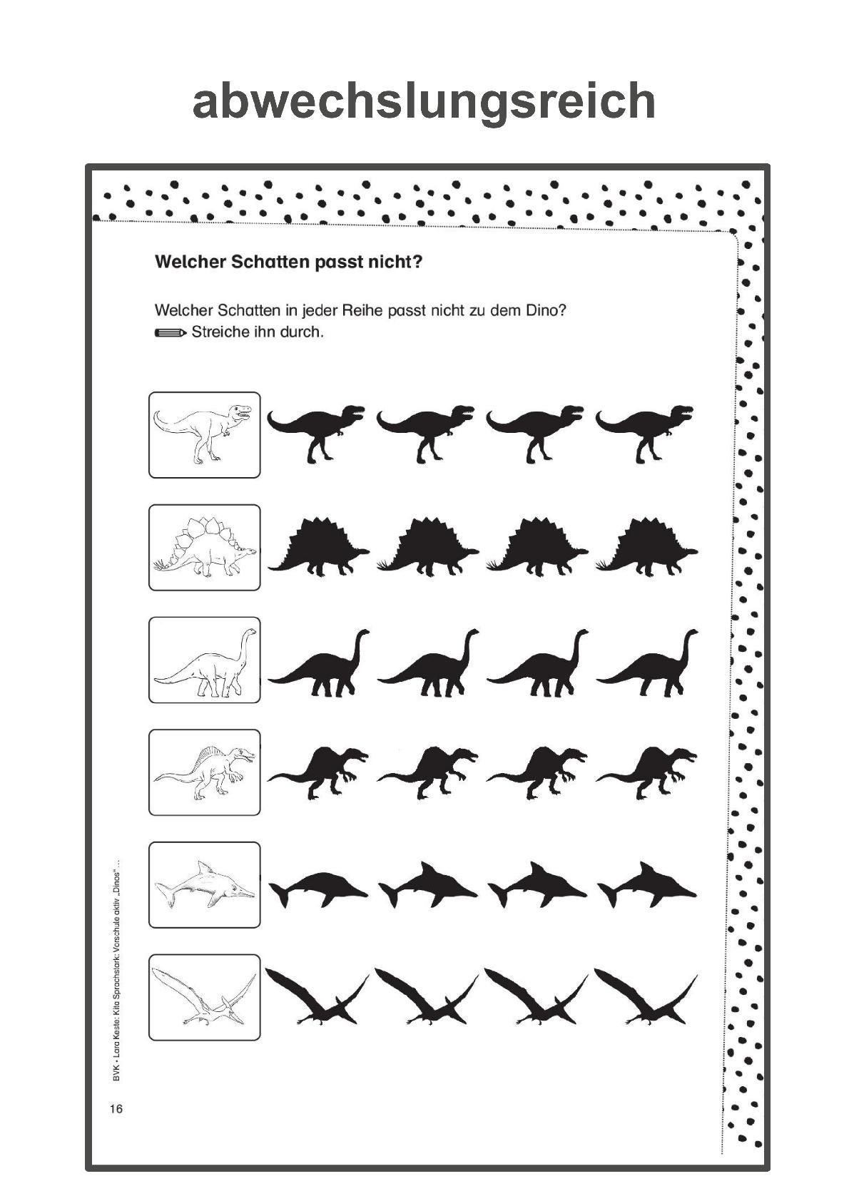 Beispielinhalt (Bild) Kita Sprachstark: Vorschule aktiv Dinos