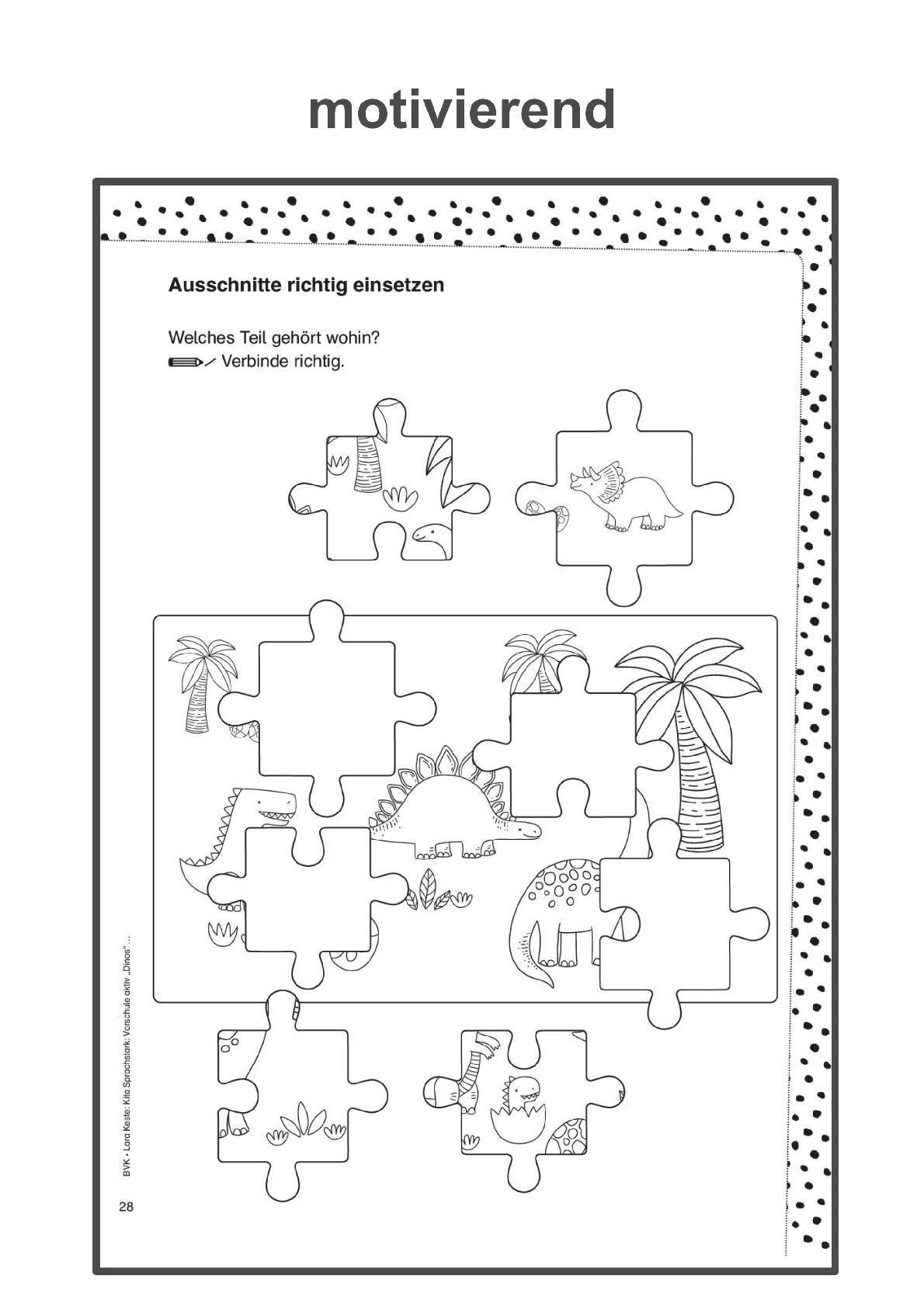 Beispielinhalt (Bild) Kita Sprachstark: Vorschule aktiv Dinos