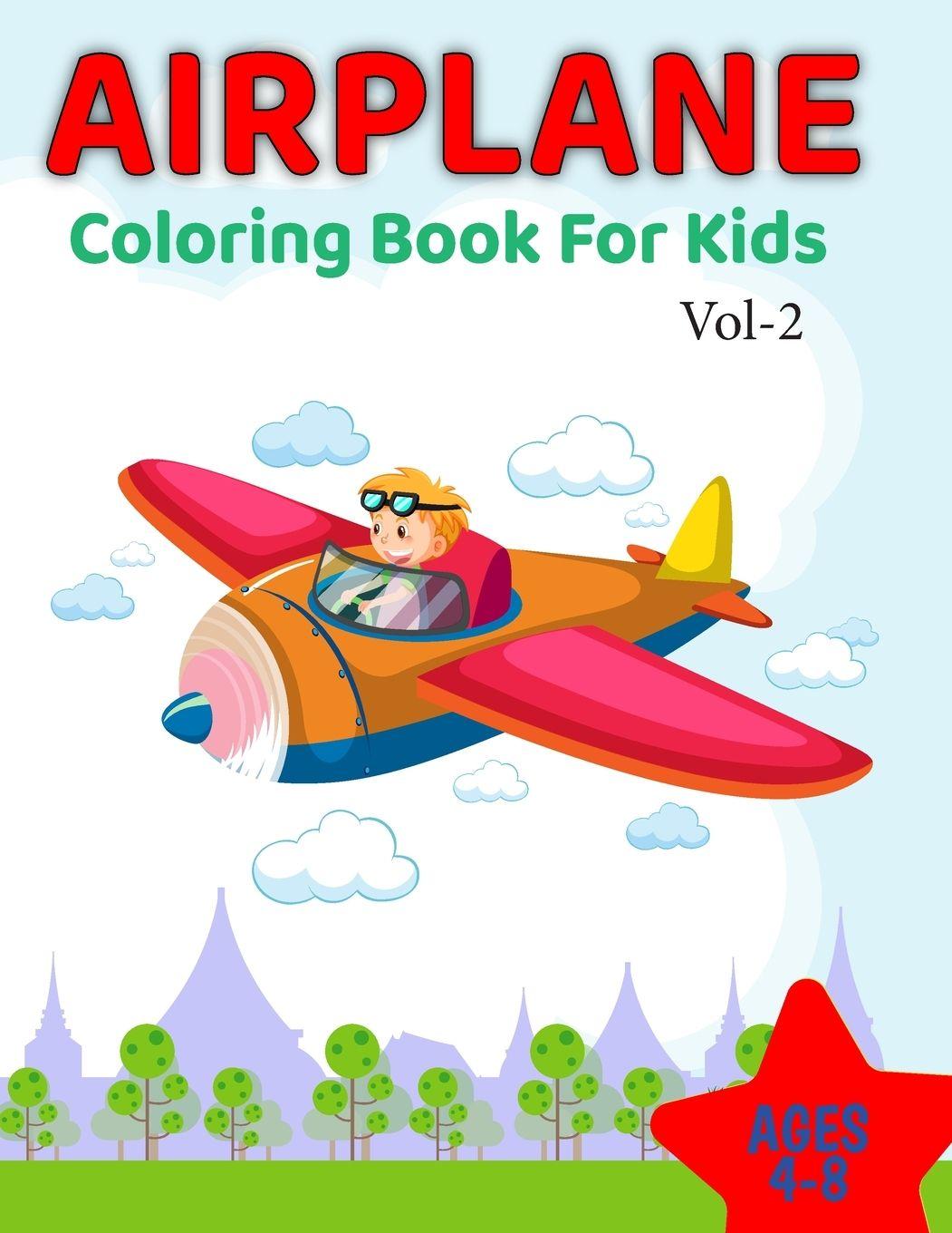 Vorderes Coverbild Airplane coloring Book for Kids Vol-2 age 4-8