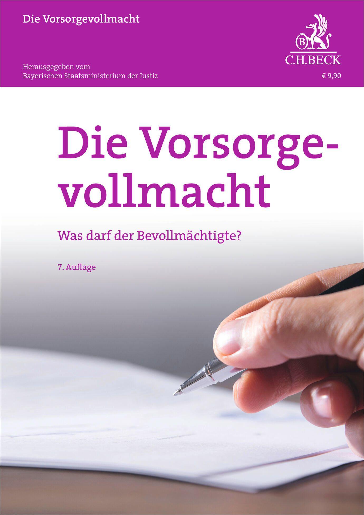 Vorderes Coverbild Die Vorsorgevollmacht