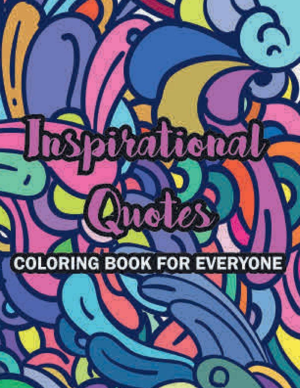 Vorderes Coverbild inspirational Quotes coloring book for everyone
