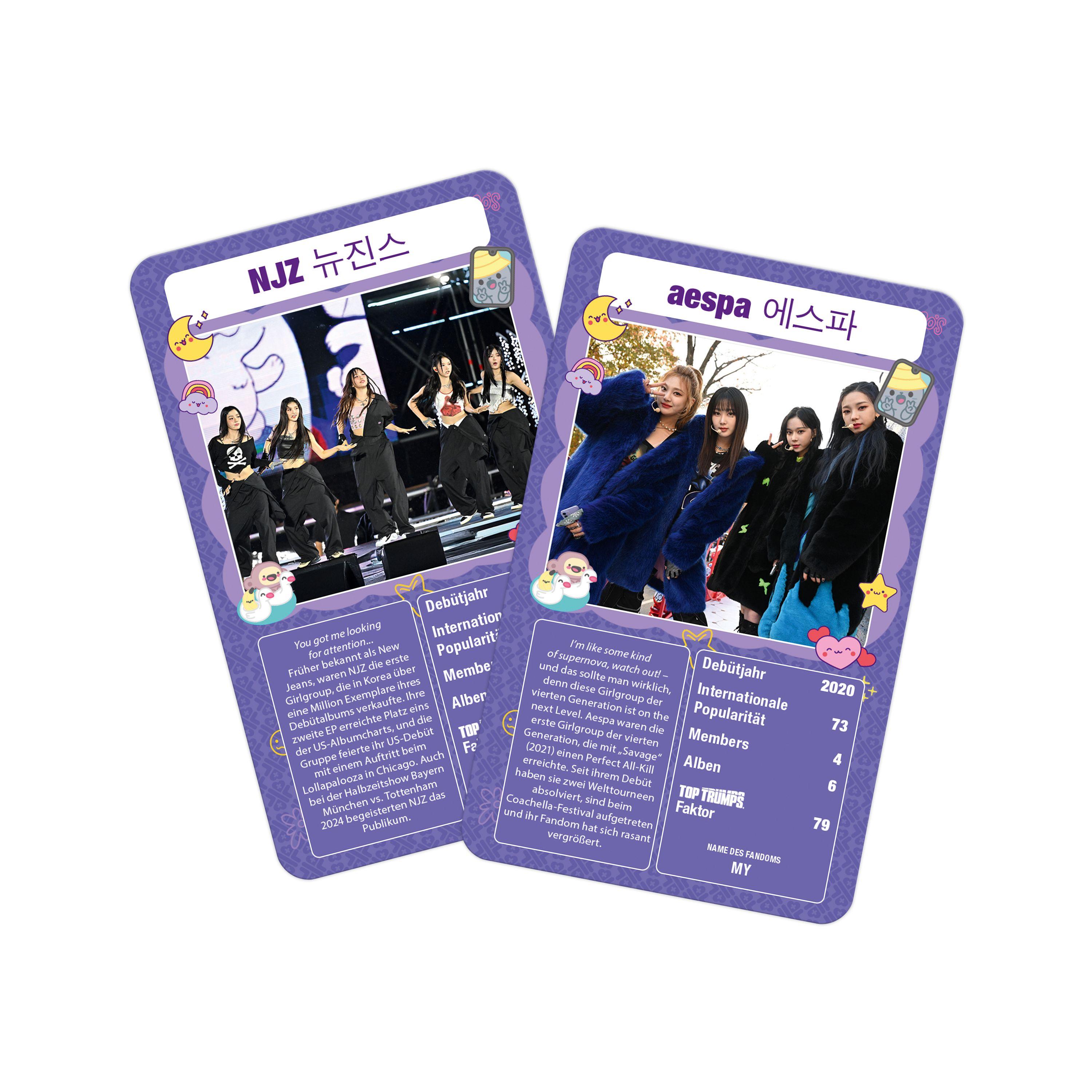 Beispielinhalt (Bild) Top Trumps K-POP