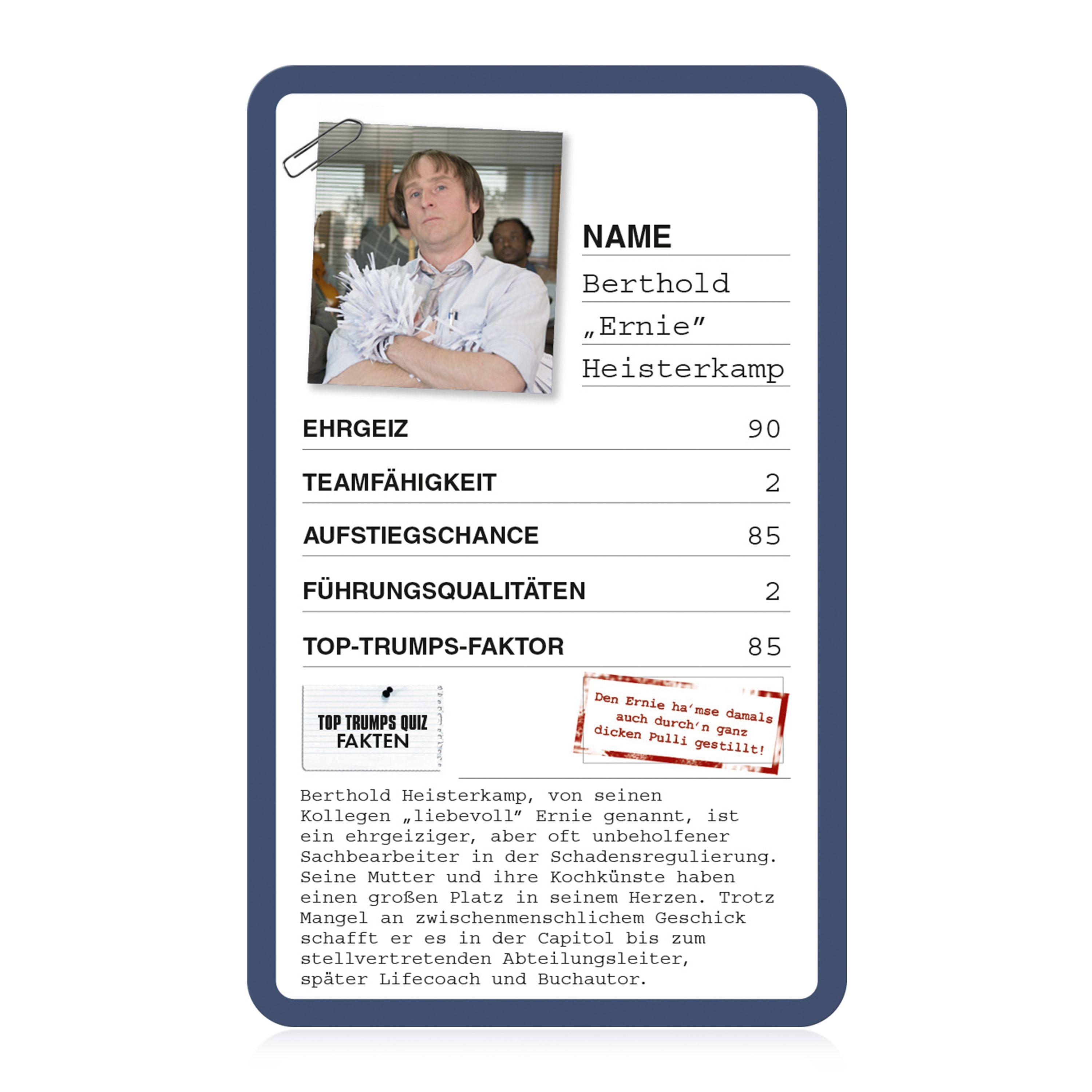 Beispielinhalt (Bild) Top Trumps Collectables Stromberg