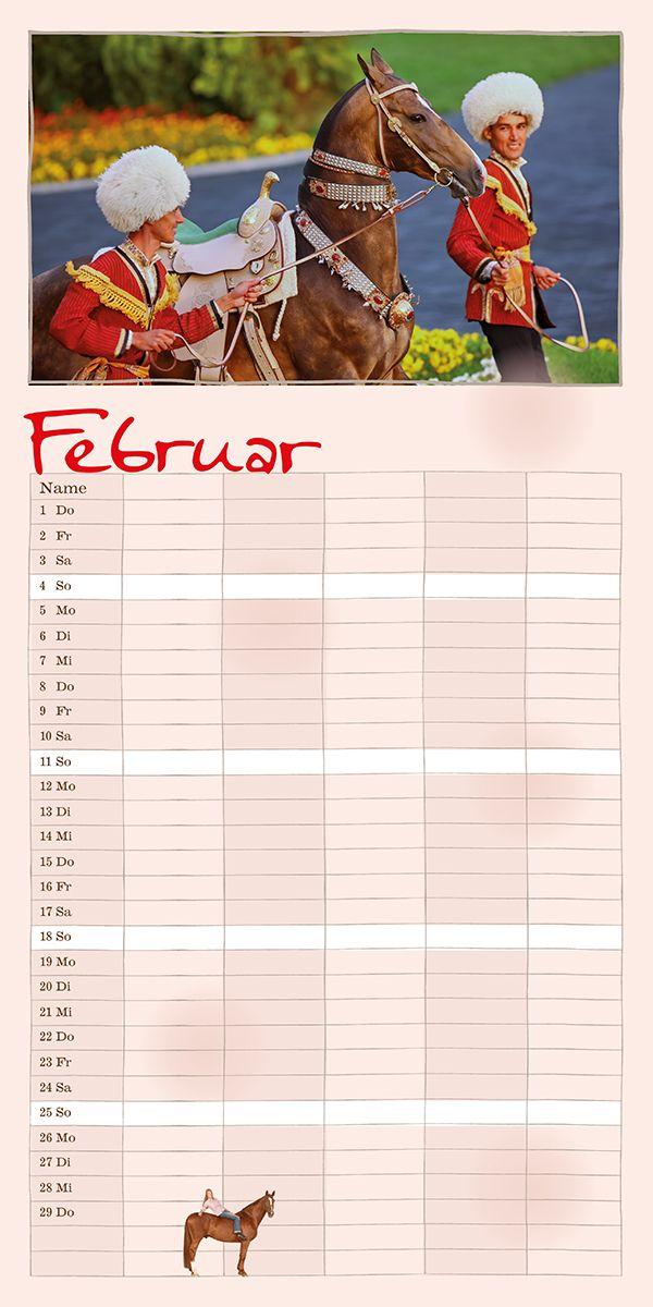 Beispielinhalt (Bild) Familienplaner Pferderdeglück 2027