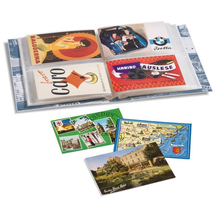 Vorderes Coverbild Postkarten Album für 200 Postkarten, inkl. 50 festeingebundenen Klarsichthüllen