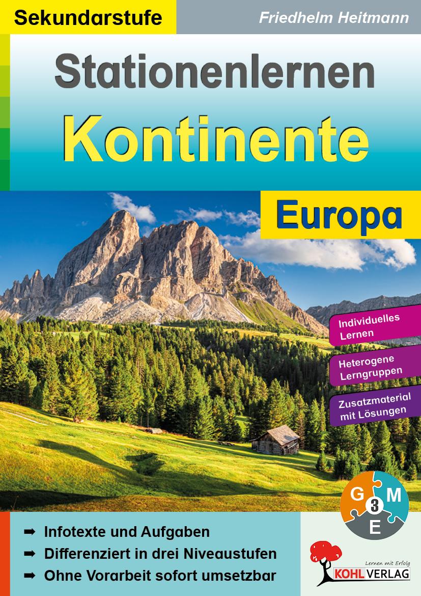 Vorderes Coverbild Stationenlernen Kontinente / Europa