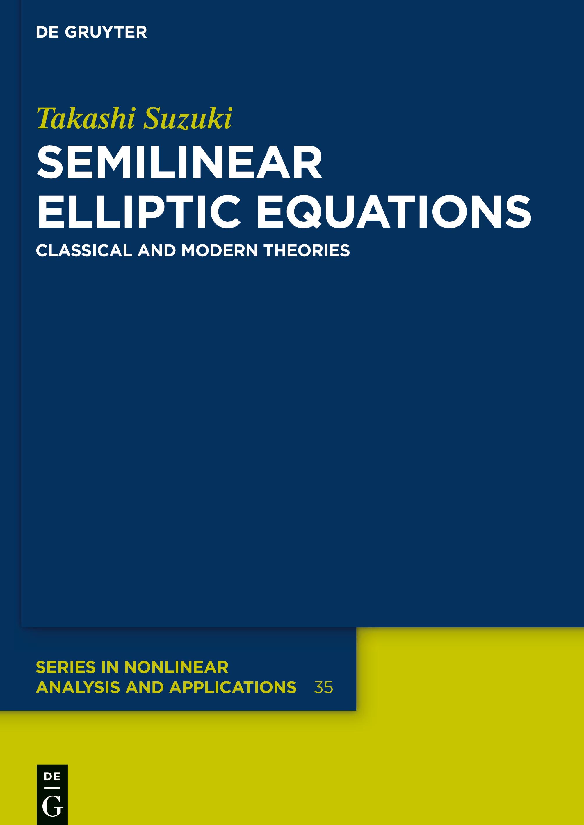 Vorderes Coverbild Semilinear Elliptic Equations