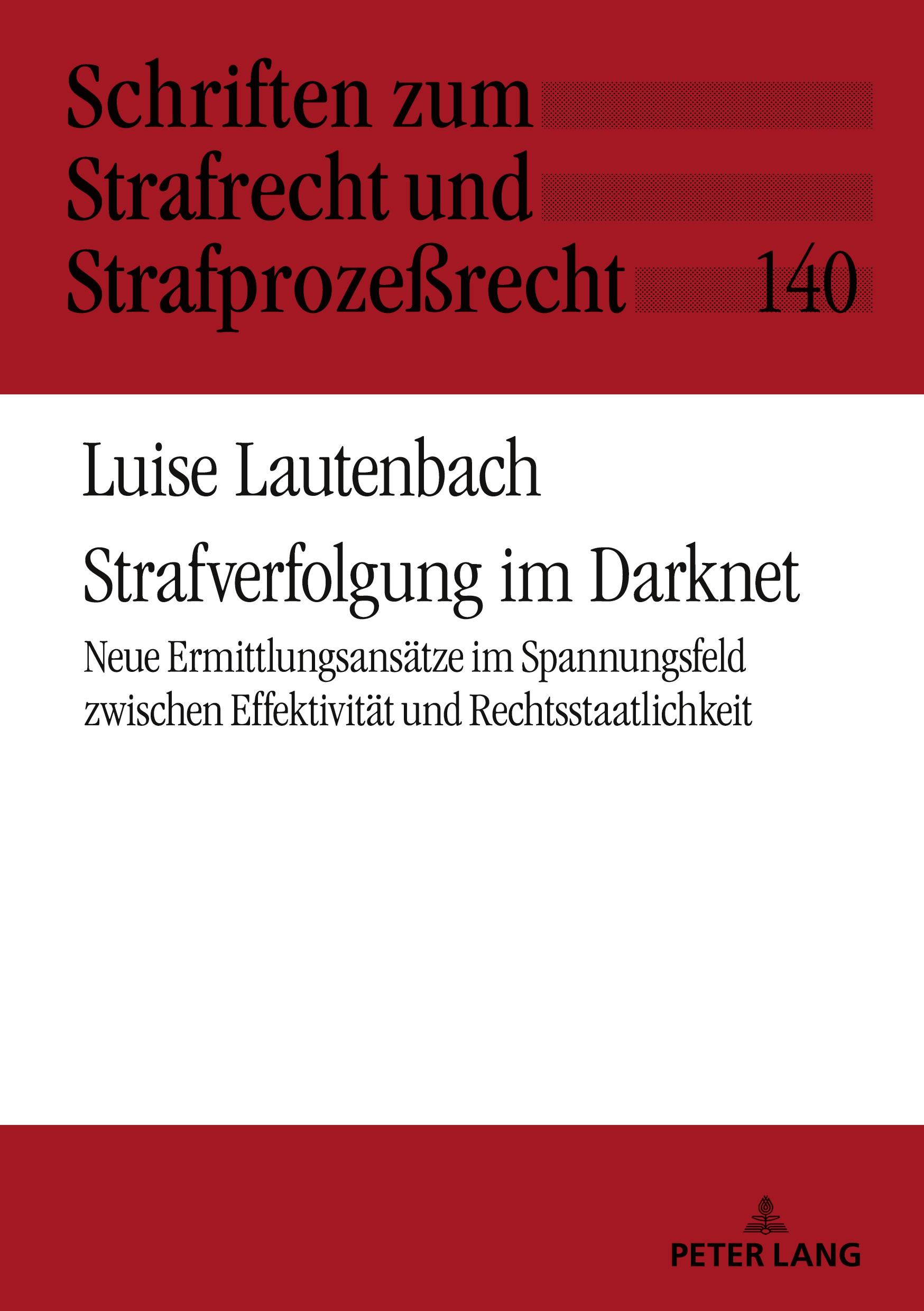 Vorderes Coverbild Strafverfolgung im Darknet