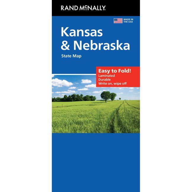 Vorderes Coverbild Rand McNally Easy to Fold: Kansas/Nebraska State Laminated Map