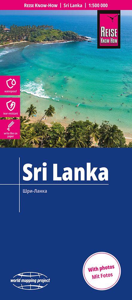 Vorderes Coverbild Reise Know-How Landkarte Sri Lanka (1:500.000)